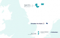 The pre-developed and fully consented 2GW IJmuiden Ver Alpha offshore wind site in the Dutch North Sea is a complementary and adjacent project to SSE’s existing North Sea offshore wind projects - graphic: SSE Renewables